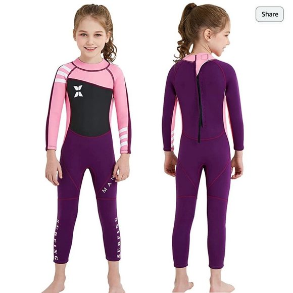NATYFLY Other - NATYFLY sz 2 Kids Wetsuit, 2.5mm Neoprene Thermal Swimsuit, Full  Long Sleeve Sw